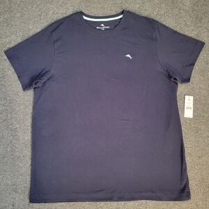 Tommy Bahama T-shirt Mens Size L Blue Short Sleeve Navy Embroidered Logo New
